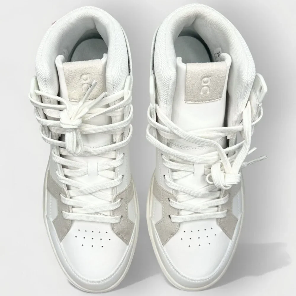 On Roger Clubhouse Mid Women’s Shoes White Sand Size 10 New with Box - Picture 12 of 15